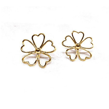 Flower Stud earring, Brass 18k gold plated, Wholesale earring for women